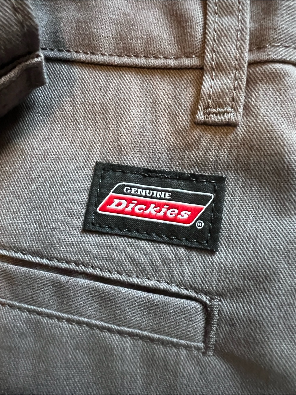 Dickies Workwear Shorts in Gray with Red Logo - Picture 5 of 6